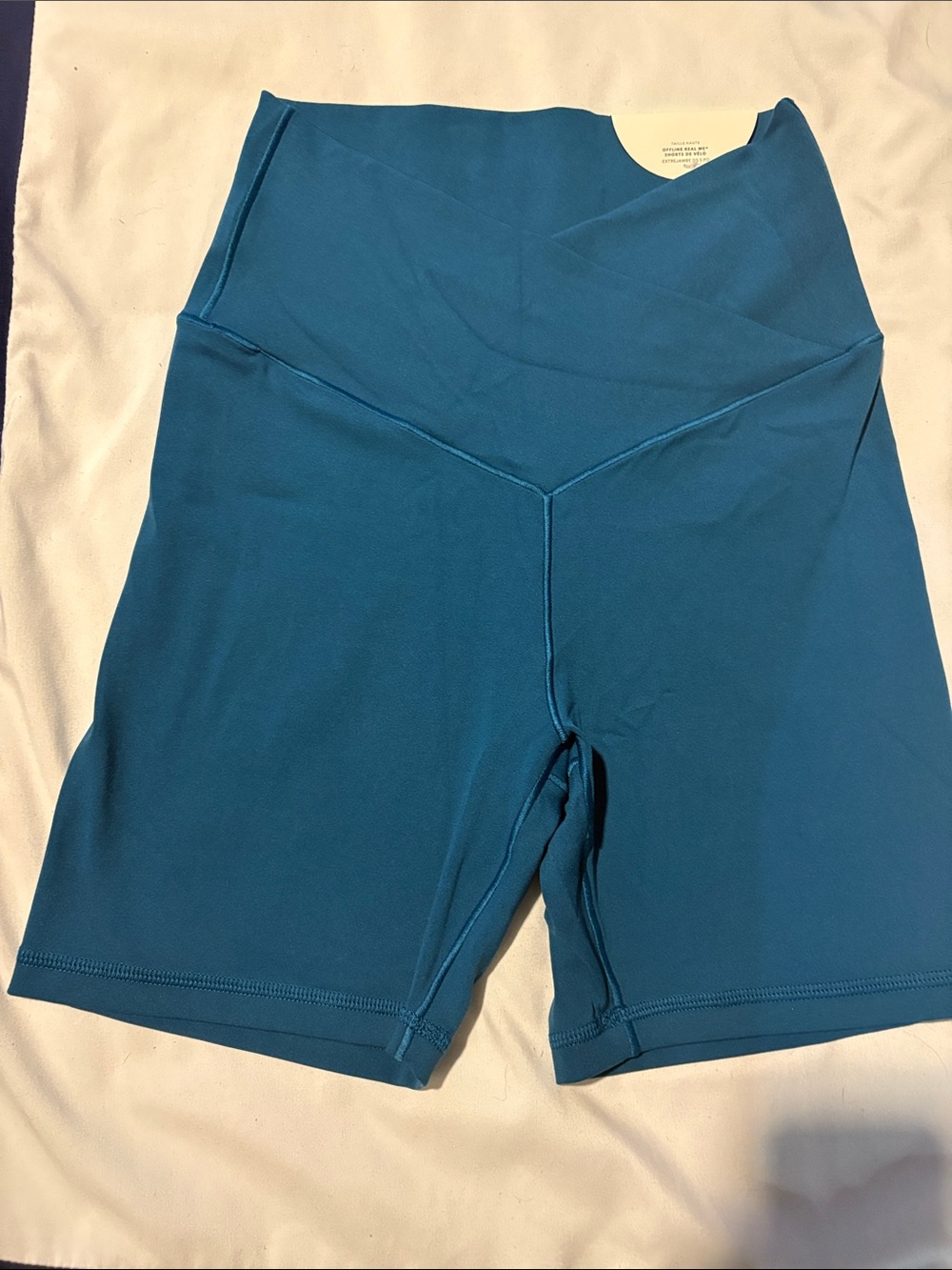 Aerie Women's High-Waist Teal Bike Shorts